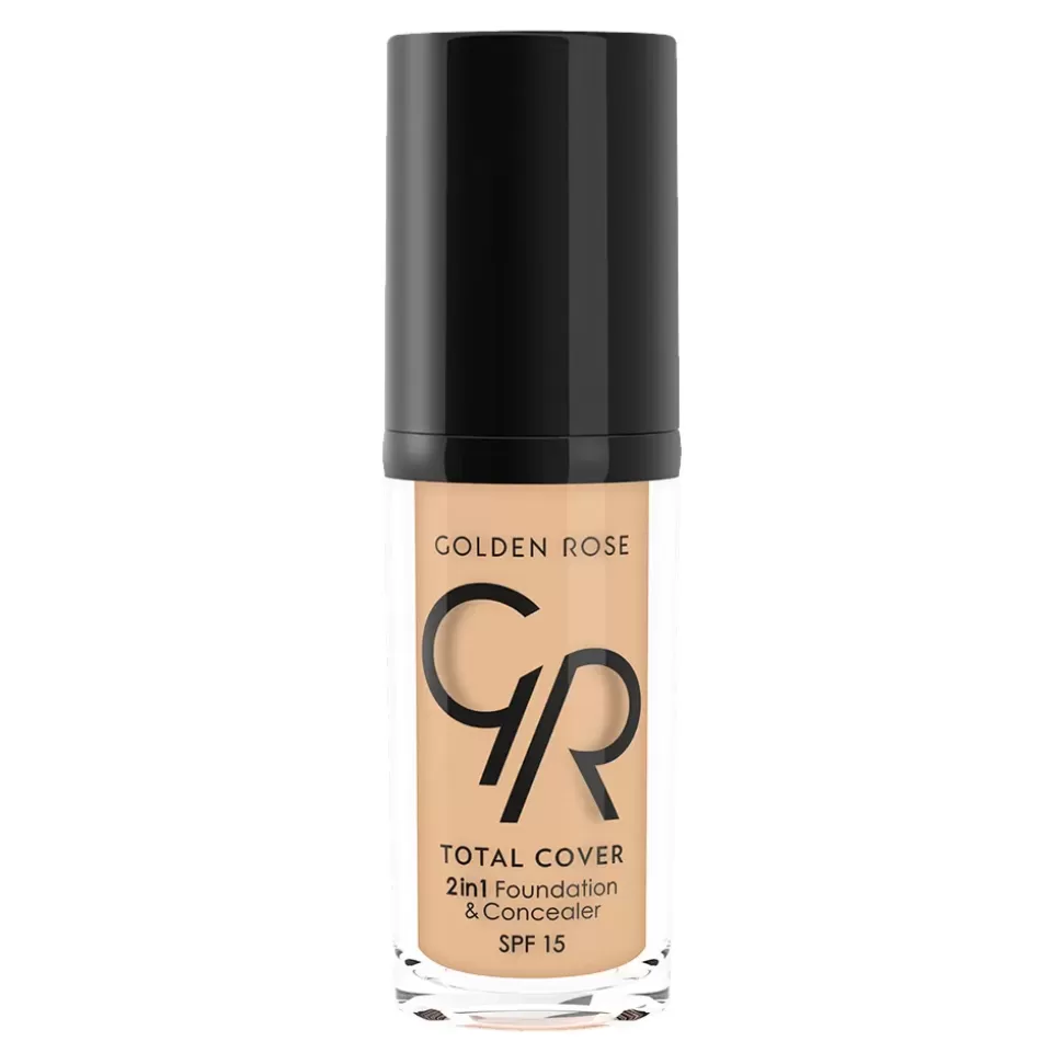 GOLDEN ROSE Fond De Teint Et Correcteur 2 En 1 - Total Cover - N03 Almond Discount