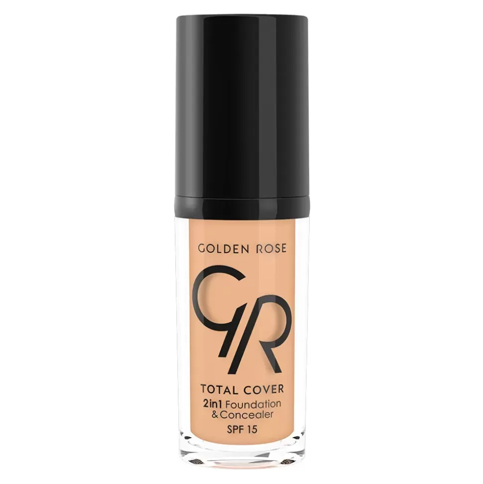 GOLDEN ROSE Fond De Teint Et Correcteur 2 En 1 - Total Cover - N07 Naturel Outlet