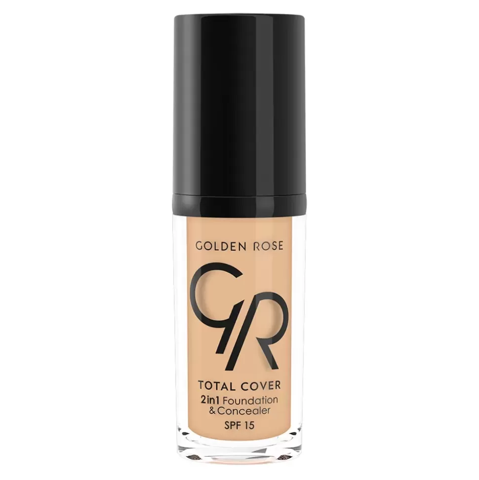GOLDEN ROSE Fond De Teint Et Correcteur 2 En 1 - Total Cover - N11 Nude Hot