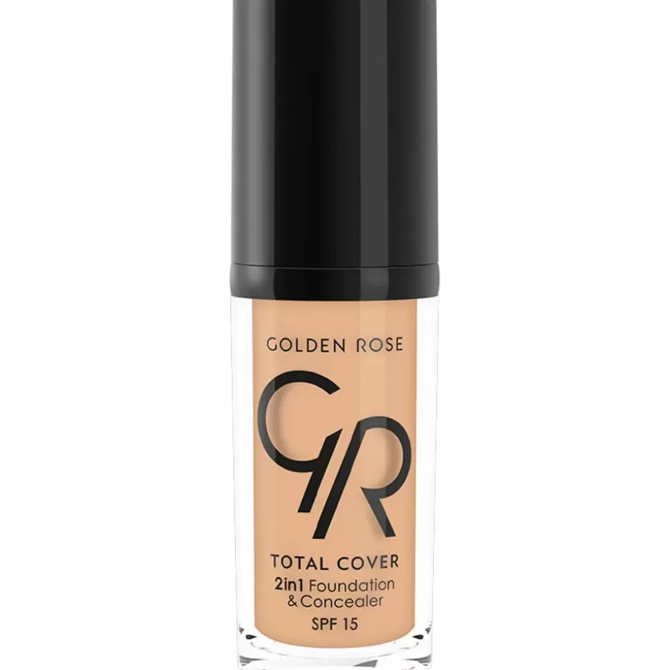 GOLDEN ROSE Fond De Teint Et Correcteur 2 En 1 - Total Cover - N12 Light Beige Store