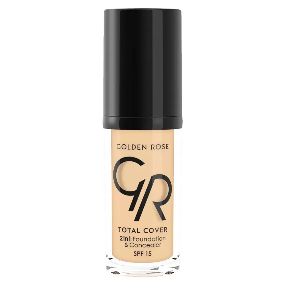 GOLDEN ROSE Fond De Teint Et Correcteur 2 En 1 - Total Cover - N21 Light Yellow Beige Store
