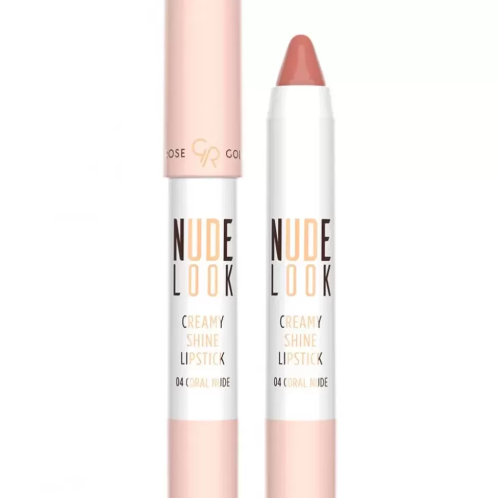 GOLDEN ROSE Rouge À Lèvres Brillant Nude Look - 04 Coral Nude Discount
